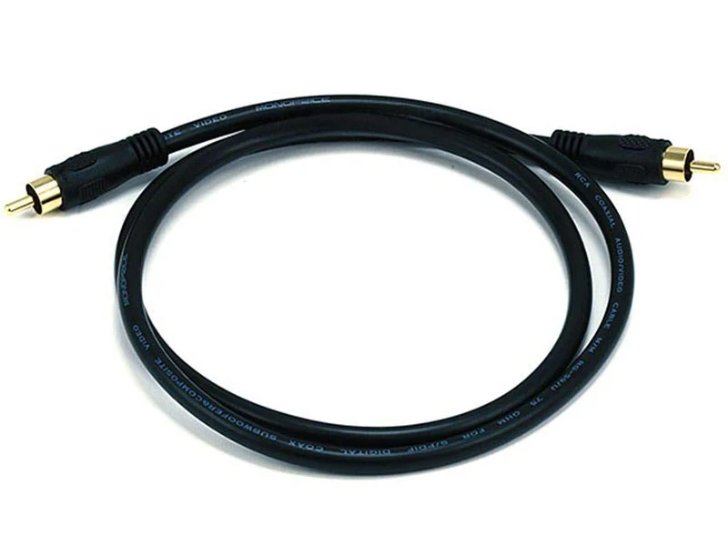 Coaxial Audio/Video Rca Cable M/M 3Ft