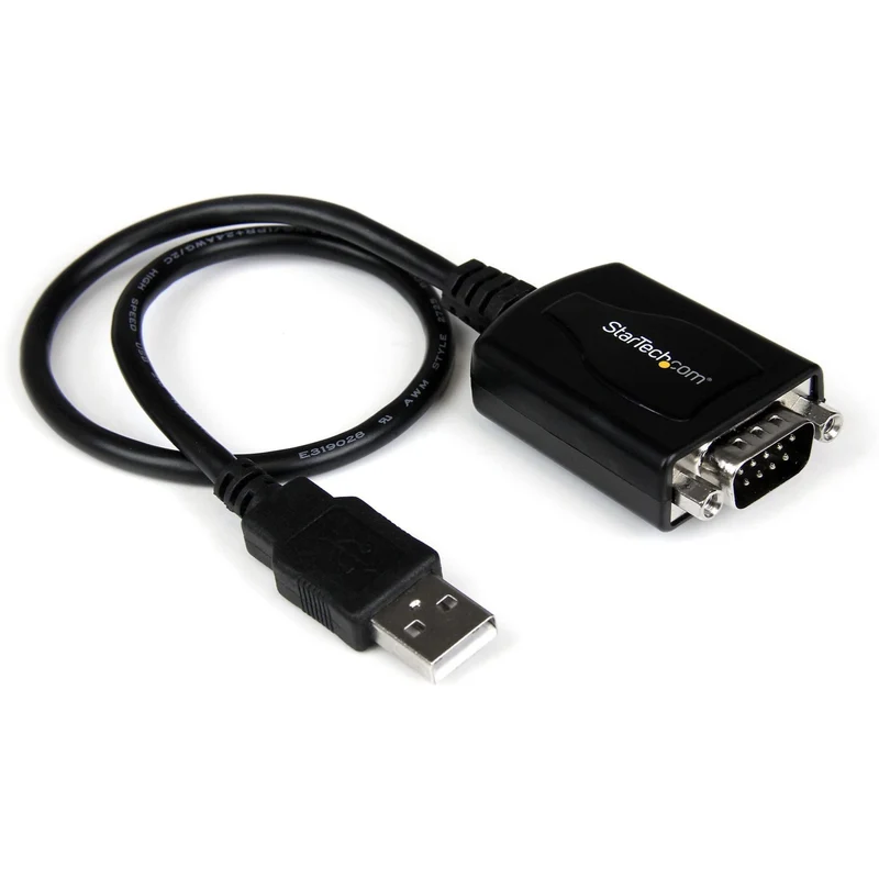 1 Ft Usb To Rs232 Serial Db9 Adapter Cable With Com Retention - Taa - Add An Rs-