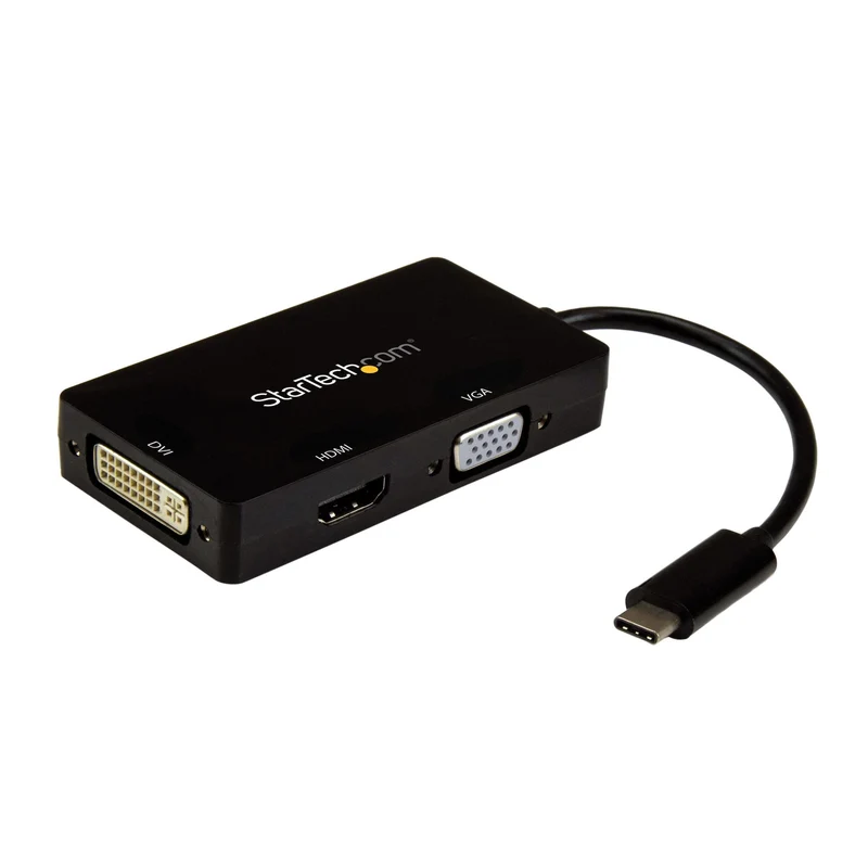 3-In-1 Usb C Adapter: Usb C To Vga Adapter Usb C To Dvi Adapter Or Usb-C To Hdmi