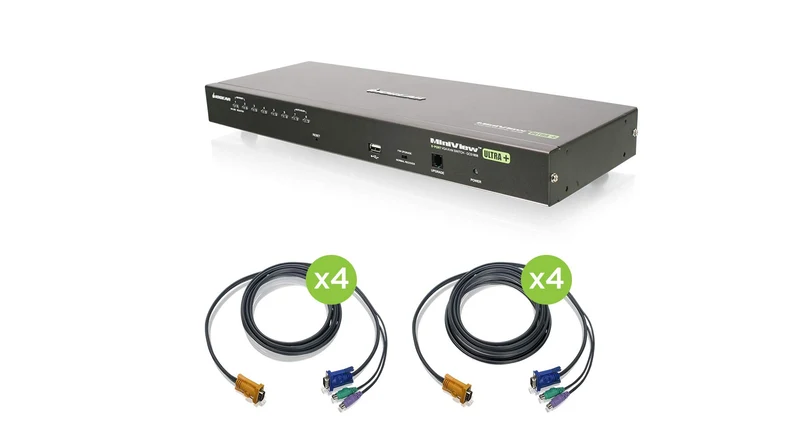 8 Port Vga Kvm Switch With Ps/2 Cables (Taa) Includes 8 Ps/2 Cables