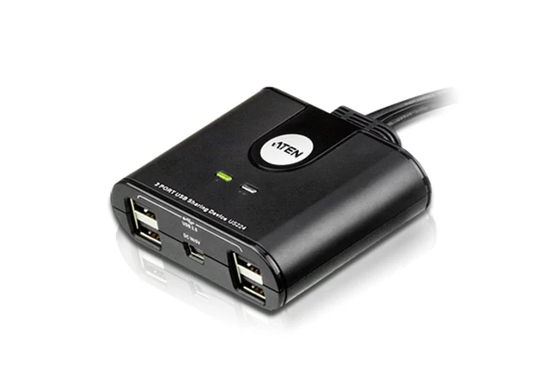 2-Port Usb 2.0 Share Hub For 4 Computers