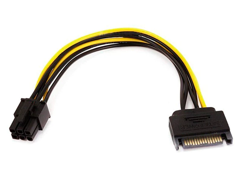 Sata 15Pin To 6Pin Pci Express Card 8In