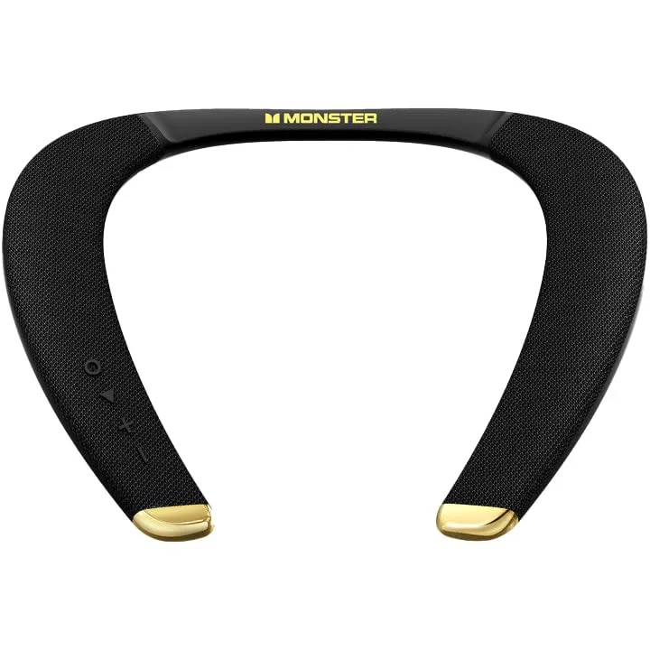 Monster Boomerang Petite Neckband Bluetooth Speakers, Neck Speaker with 15H Playtime, aptX High Fidelity 3D Stereo Sound, Low Latency, Built-in Mic, IPX5 Waterproof Wearable for Home Outdoor