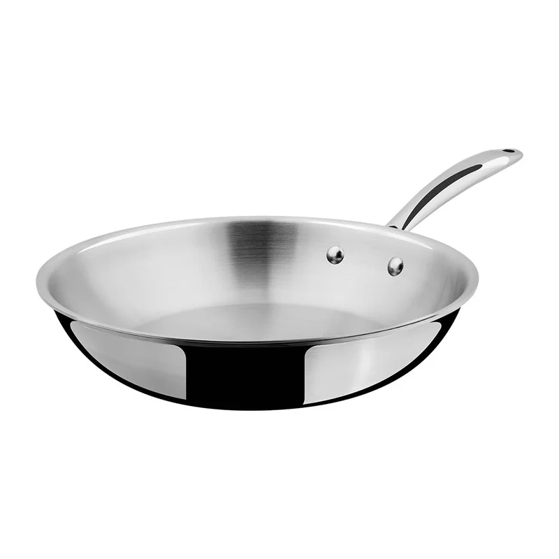 ULTRA Triply Frying Pan 28cm (2.5L) Heavy Duty | 304 FoodGrade Stainless Steel Cookware with SCTS Technology | Fast & Even He