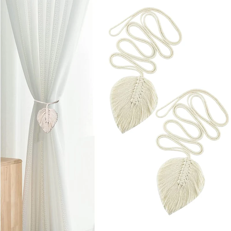 MAKNGRID (297104 Curtain Holdback Tassels for Light Curtains or Screens Decorative Curtain HandKnitted Cord Tiebacks for Baby N