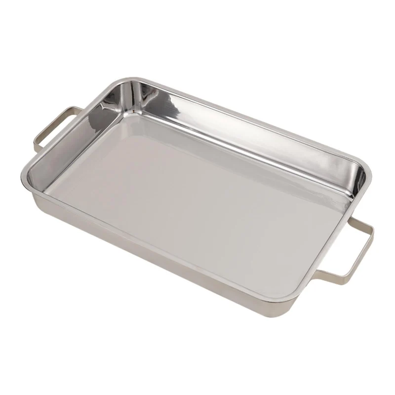 UJEAVETTE Stainless Steel Fish Baking Tray Fish Pan Roasting Pan for Meat Cooking S