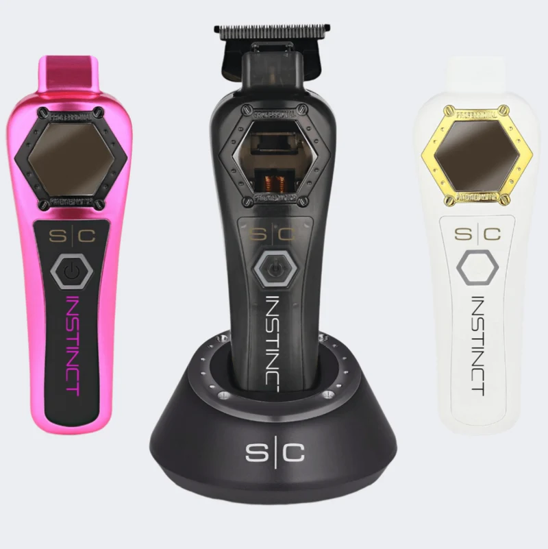 StyleCraft Rebel 2.0 Clipper, Instinct Metal Trimmer with FREE Instinct Metal Foil Shaver Pink