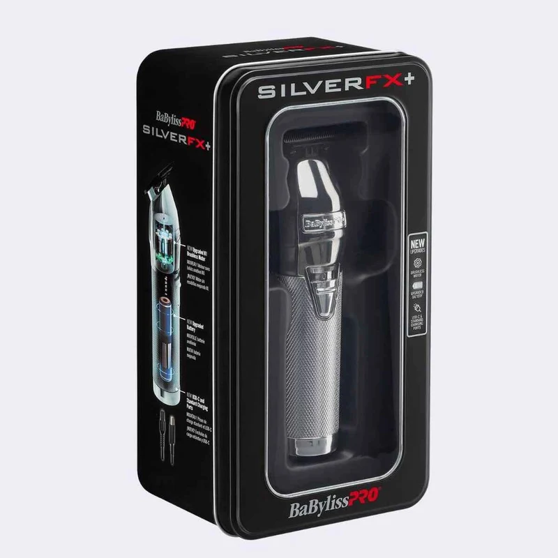 BaBylissPRO® SilverFX+ All-Metal Lithium Clipper & Outlining Trimmer Combo (FX870NS & FX787NS)