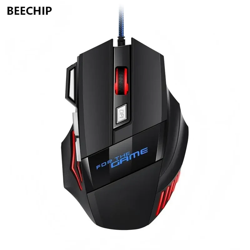 1 PC New Hyperspeed USB Gaming Mouse RGB Backlit Ergonomic Game Mice 7D Esports Wired Mouse for Laptop PC Gamer