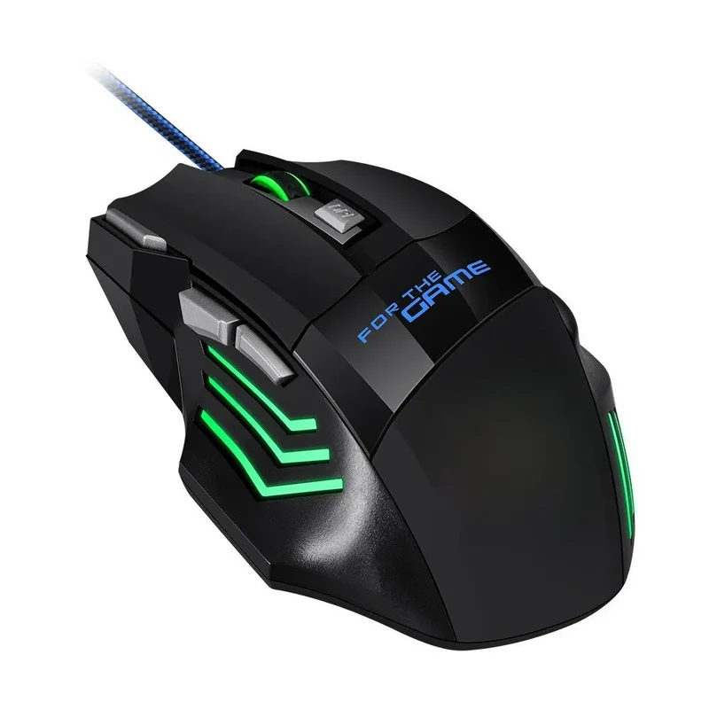 1 PC New Hyperspeed USB Gaming Mouse RGB Backlit Ergonomic Game Mice 7D Esports Wired Mouse for Laptop PC Gamer