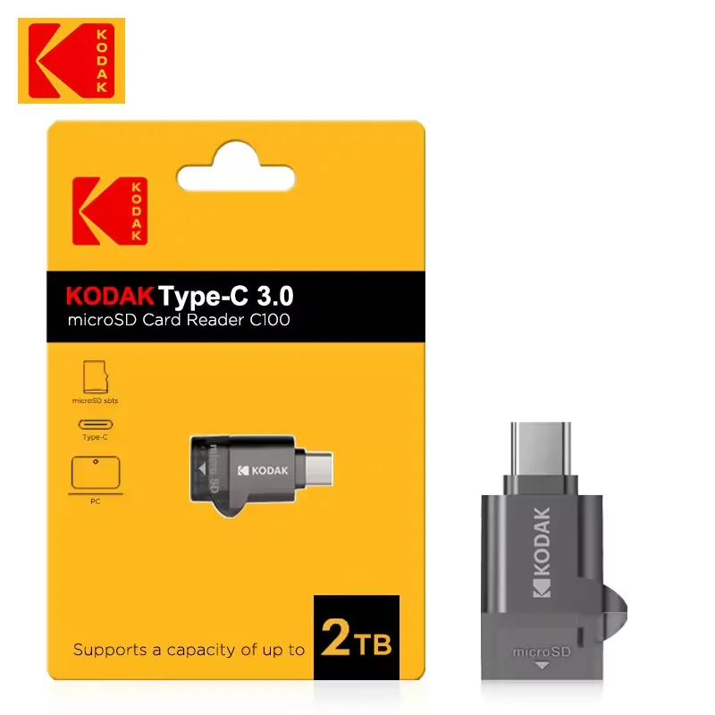 KODAK Micro SD Card 32GB 64GB 128GB V30 U3 4K Yellow for Dash Cam Driving Recorder TF Card