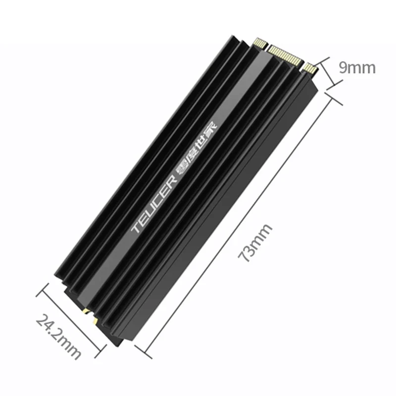 TEUCER SSD Heatsink M.2 NVME Solid State Disk Drive PC Radiator with Thermal Silicone pad for Desktop PC M.2 NVME PS5 Heatsink
