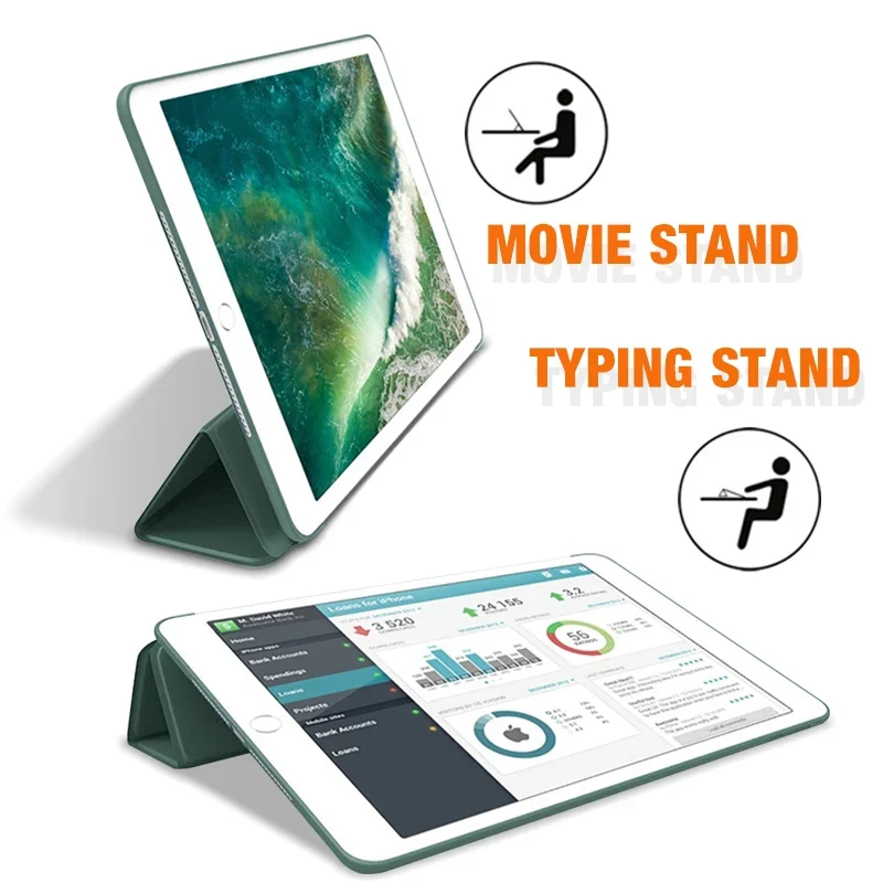 For iPad A16 A19 12th 11th 6th 5th Gen 9.7 Inch Air 1 2 Case for iPad Pro 9.7 2016 Air 5 4 11 10th 10.9 Mini 1 2 3 4 5 6 7 Case