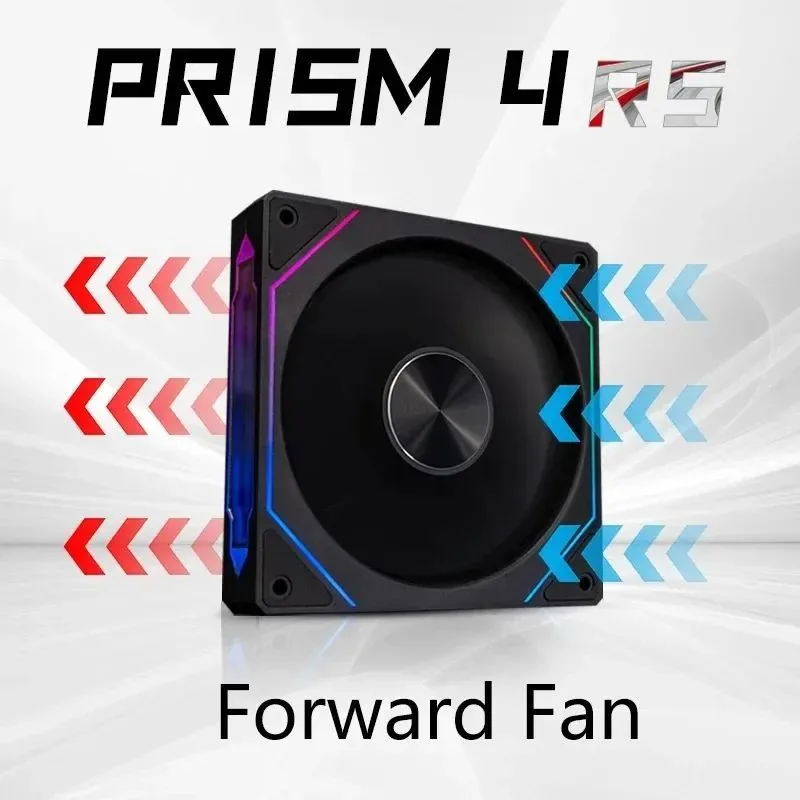 LDPCSJ PRISM 4 RS 12cm ARGB 4 Pin Computer Case Fan Quiet Cooling 12V Large Air Volume 800-1600RPM for Desktop Gaming PC Build