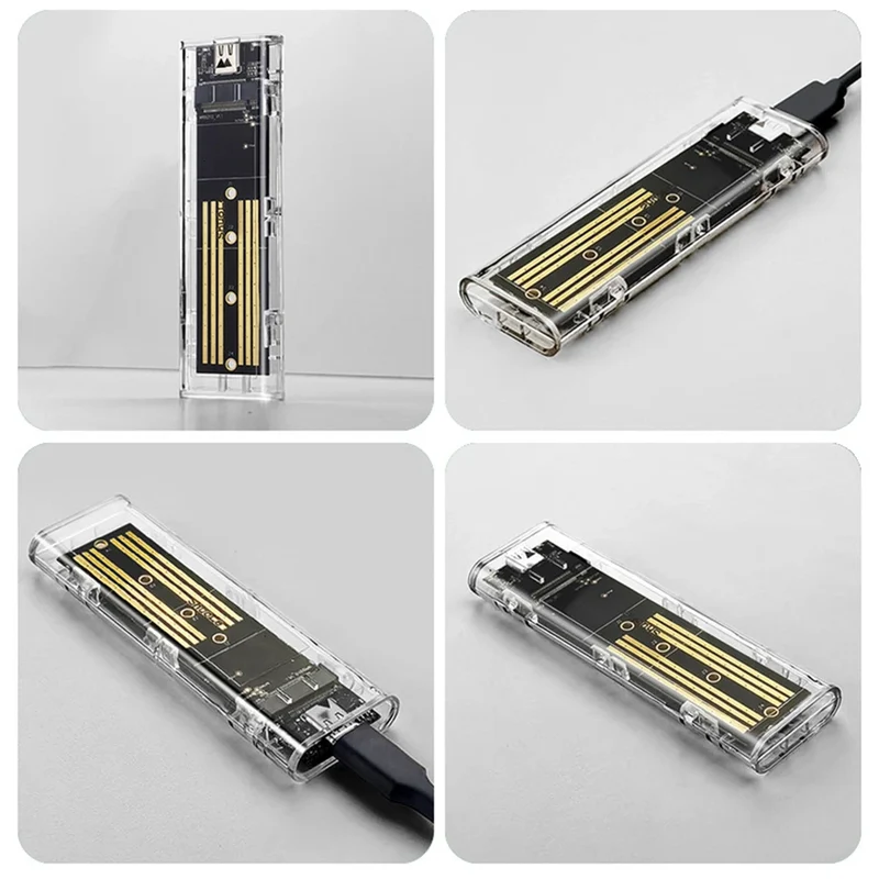 M.2 NGFF/NVME to USB3.0 Mobile Hard Disk Case SATA SSD Type-C 5Gbps Enclosure Adapter