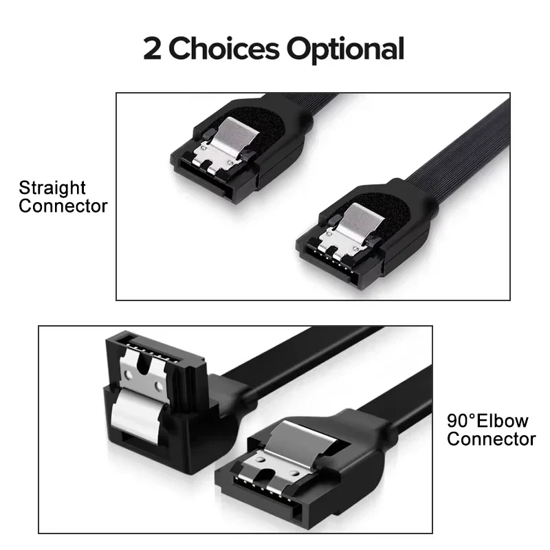 1/2PCS 50CM SATA 3.0 Data Cable High-speed Sata III Cable Adapter Connection Converter For SATA HDD SSD CD Drive Writer Desktop
