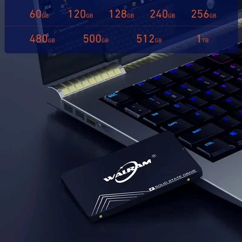 WALRAM 2.5 SATA 3 SSD 512GB 128GB 120GB HDD Laptop Internal SATA3 SSD 1TB Solid State Drive 240GB 256GB Hard Disk For Desktop PC