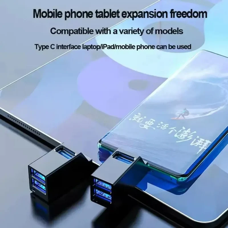 1Pcs USB 3.0 Adapter HUB Mini Splitter Box 1 to 3 Ports High Hi-Speed USB 2.0 Extender For PC Laptop U Disk Card Reader
