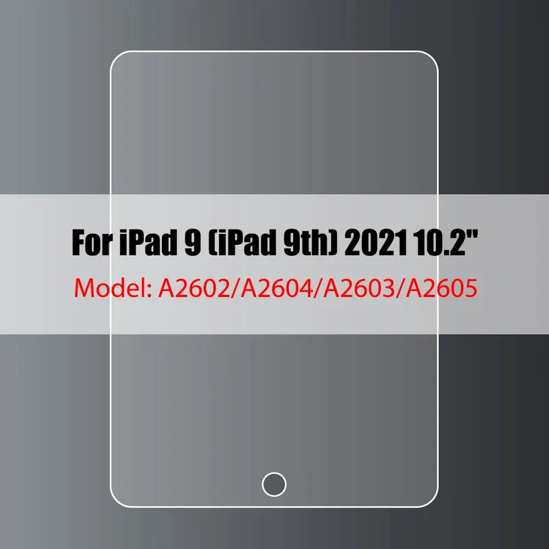 Tempered Glass Screen Protector For iPad 10.2 9.7 10. 5 10.9 Pro 11 New iPad 10 9 8 7 6 5 Air 4 3 2 Mini 2020 2021 2022