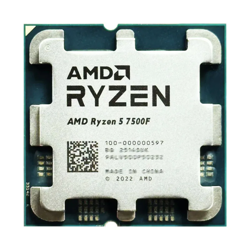 AMD Ryzen 5 7500F Used R5 7500F 3.7GHz CPU processor 6-Core 12-Thread 5NM L3=32M 100-000000597 Socket AM5