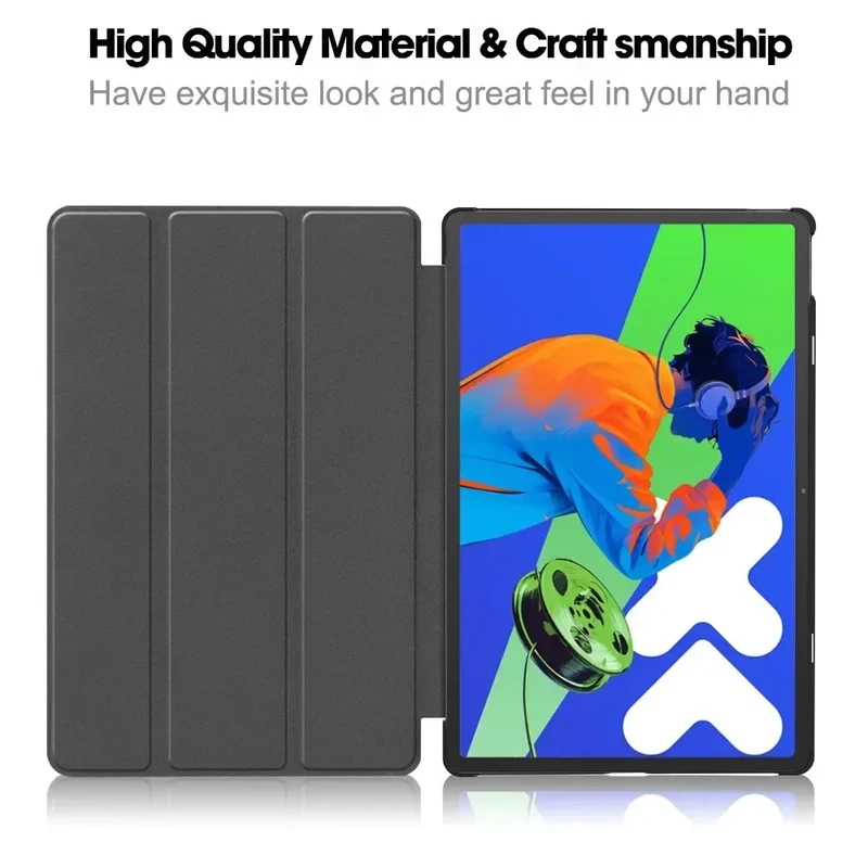 For Xiaoxin Pad Pro 12.7 2025 Tri-Folding Stand Smart Tablet Case for Lenovo XiaoxinPad Xiaoxin Pad Pro 12.7 2025 Cover funda