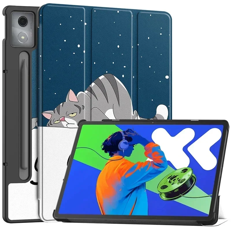 For Xiaoxin Pad Pro 12.7 2025 Tri-Folding Stand Smart Tablet Case for Lenovo XiaoxinPad Xiaoxin Pad Pro 12.7 2025 Cover funda