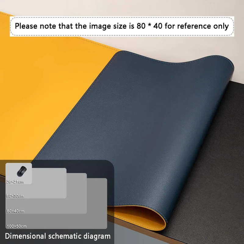Mouse Pad Large Size Office Desk Protector Mat PU Leather Waterproof Desktop Keyboard Desk Pad Gaming Mousepad PC Accessories
