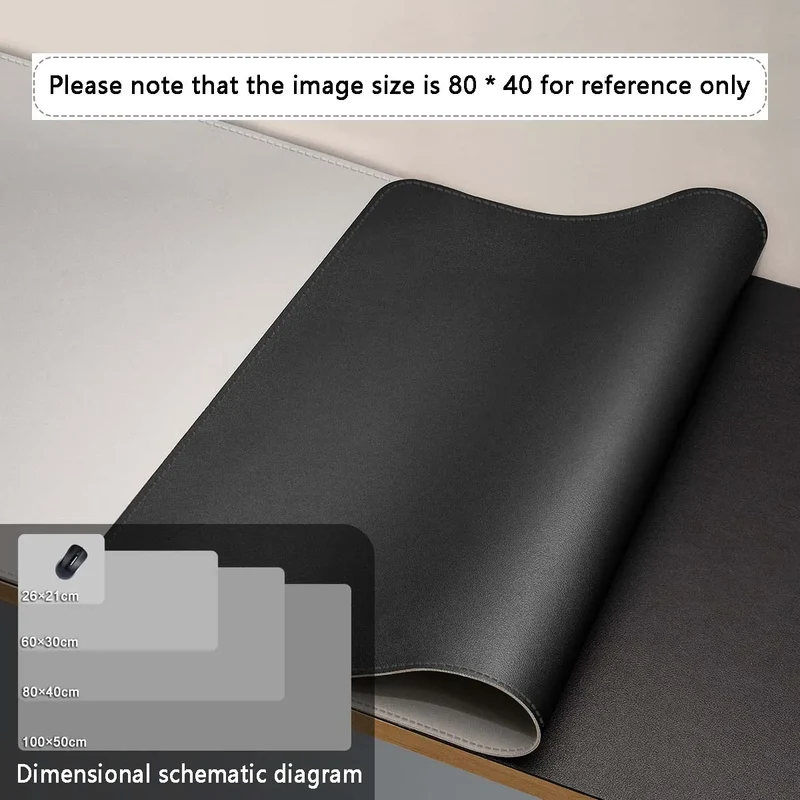Mouse Pad Large Size Office Desk Protector Mat PU Leather Waterproof Desktop Keyboard Desk Pad Gaming Mousepad PC Accessories