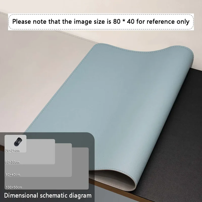 Mouse Pad Large Size Office Desk Protector Mat PU Leather Waterproof Desktop Keyboard Desk Pad Gaming Mousepad PC Accessories
