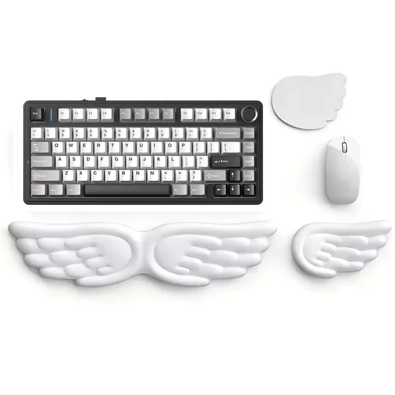 Mechanical Keyboard Mouse Wrist Rest Angel Wing Memory Foam Mouse Cushion Support Pad Wrist Support For Office Computer Laptops