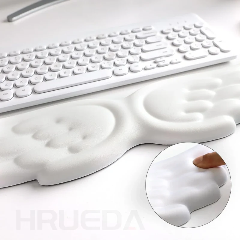Mechanical Keyboard Mouse Wrist Rest Angel Wing Memory Foam Mouse Cushion Support Pad Wrist Support For Office Computer Laptops