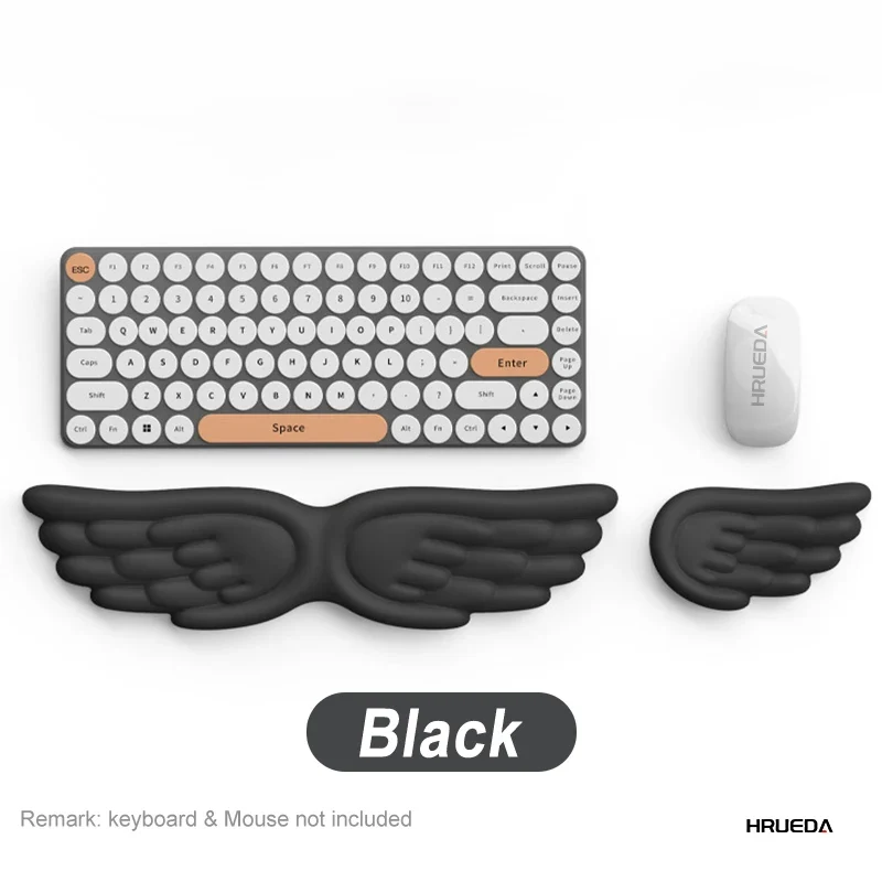 Mechanical Keyboard Mouse Wrist Rest Angel Wing Memory Foam Mouse Cushion Support Pad Wrist Support For Office Computer Laptops
