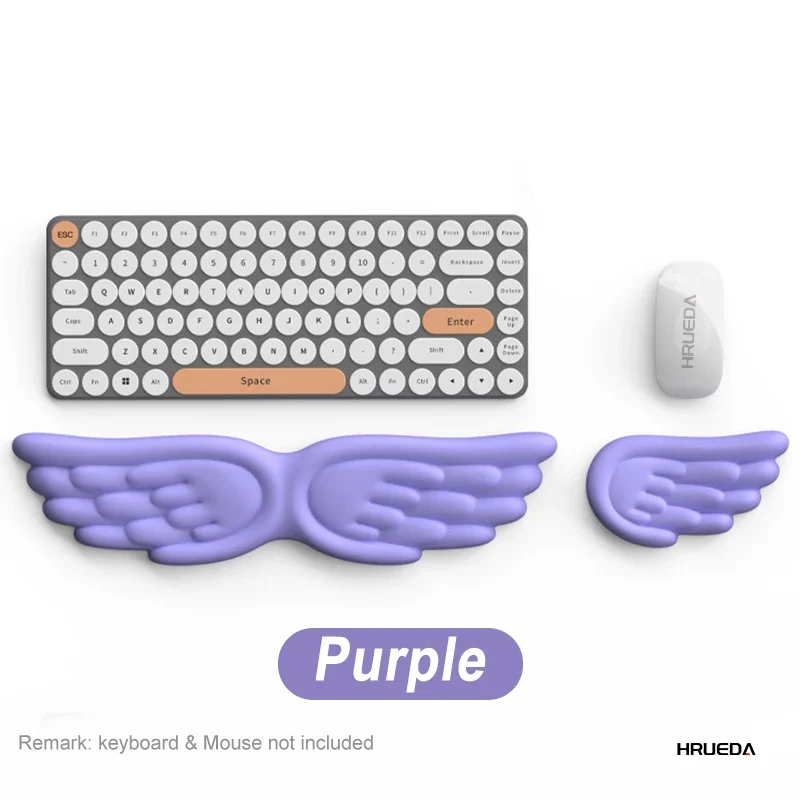 Mechanical Keyboard Mouse Wrist Rest Angel Wing Memory Foam Mouse Cushion Support Pad Wrist Support For Office Computer Laptops