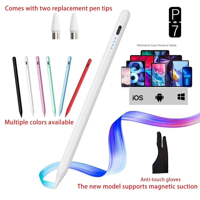 Universal Stylus Pen For Android IOS Capacitive Screen Touch Pen For Android IOS Tablet Pen Selectable Anti-touch Gloves