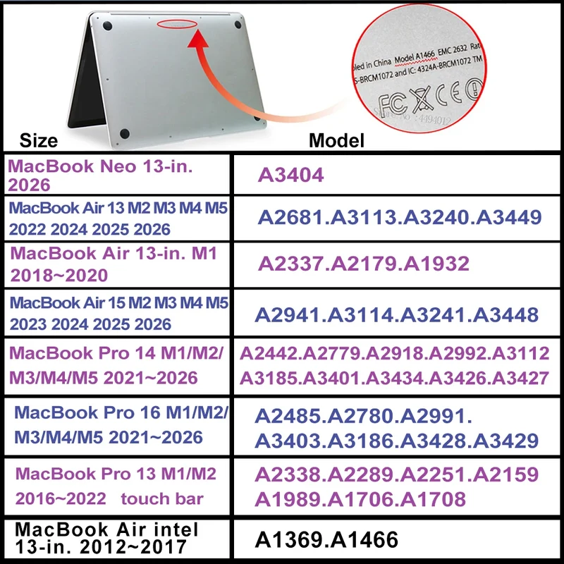 2026 Neo Ultra Thin Hard Shell Laptop Case For Macbook Pro 14 Case M5 For Macbook Air 13 M1 M2 M3 Air 15.3 M4 Cover Pro 13 Case