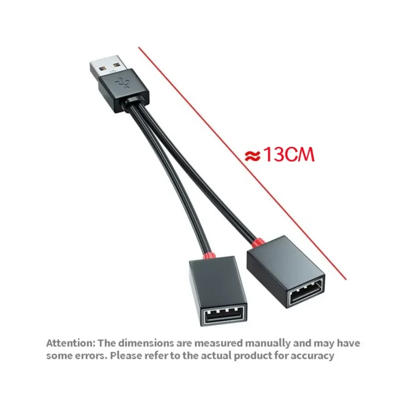 1 In 2 Out USB HUB Car Usb Splitter cable Multifunction Adapter Cord Charging Cable for iphone Xiaomi Huawei smart phone