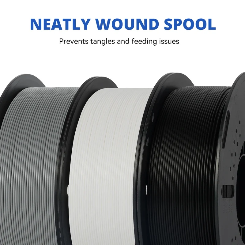 KINGROON 10KG PLA/ ABS/ PETG Filament 1.75mm Black White Gray , Wholesale 10 Rolls PLA ABS PETG Plastic For 3D Printer