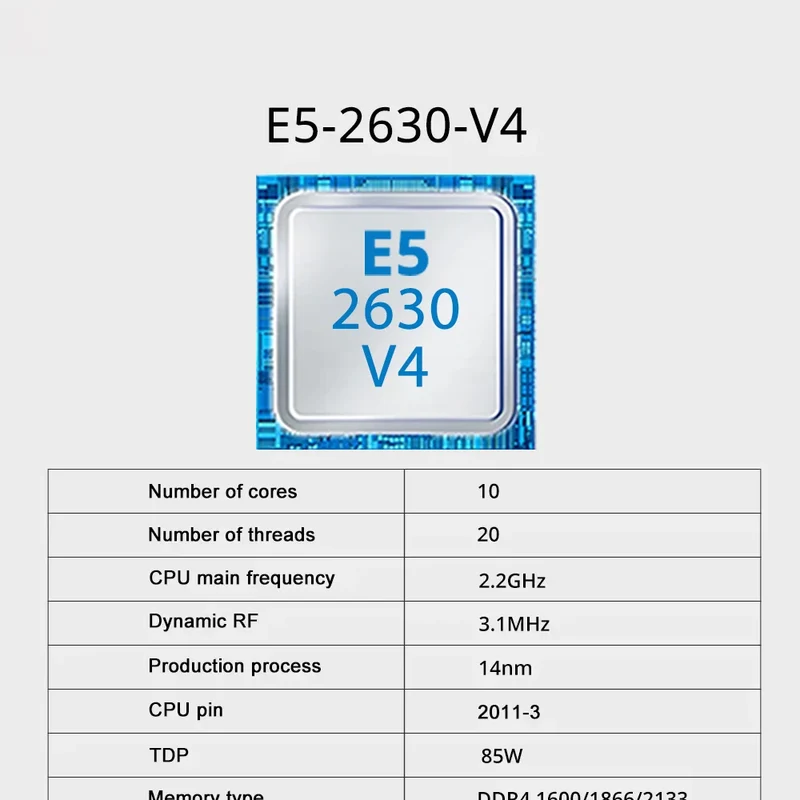 SOYO X99 Motherboard Set With LGA2011-3 Xeon E5 2630 V4 CPU DDR4 8GB (1*8GB) 2133MHz RAM NVME M.2 SATA Computer Accessories