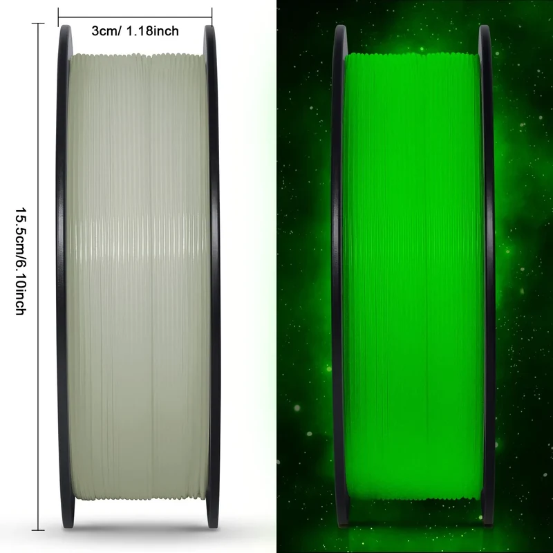 200G Luminous PLA Filament 1.75mm Glow In The Dark Plastic PLA 1.75mm 3D Printing Materials Fast Shipping