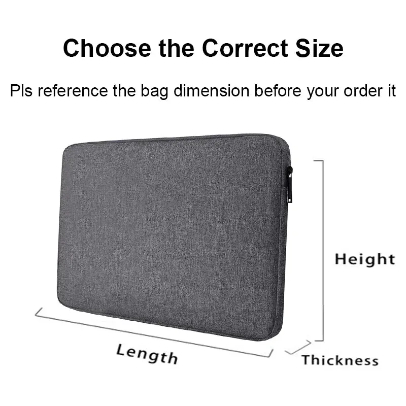 Waterproof Portable Laptop Sleeve Bag Cover 11 12 13 14 15 15.6 Inch for Macbook Huawei Xiaomi HP Dell Lenovo Laptop Sleeve