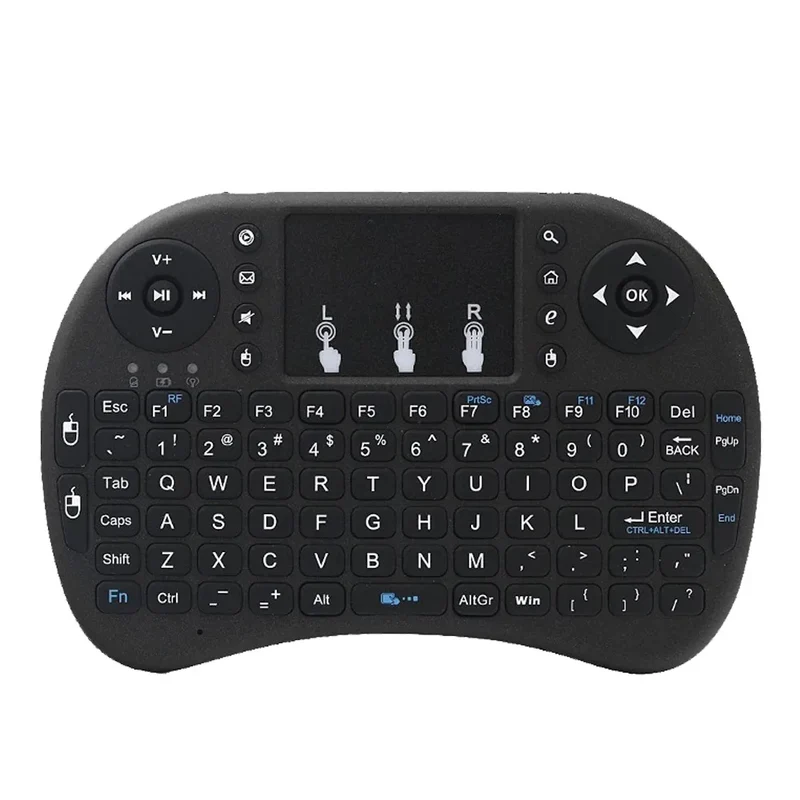MRSVI I8 2.4G Mini Wireless Keyboard Classic Black Air Mouse Remote Control Touchpad for Android TV Box PC Smart TV
