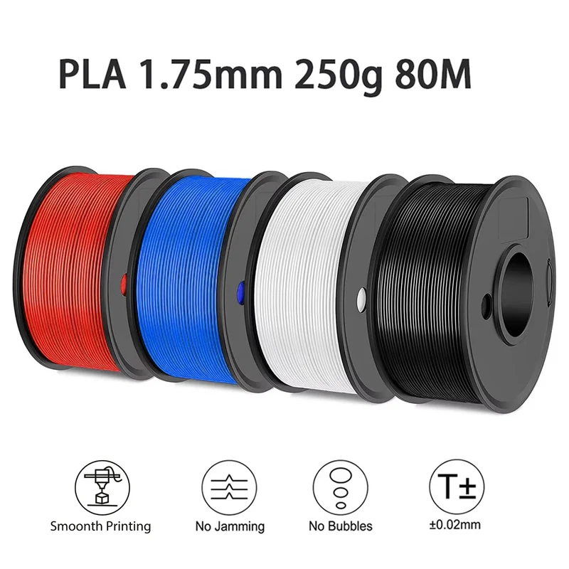 3D Printing Filament PLA 250g Length 80M Diameter 1.75mm FDM Printer Material