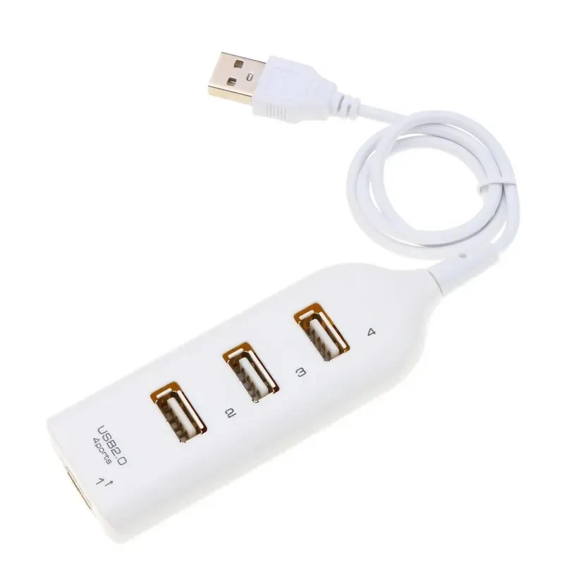 High-Speed Mini USB 2.0 Hub 4-Port with Power Adapter, Powered USB Splitter Multi Port Expander for PC Laptop Desktop Data Trans
