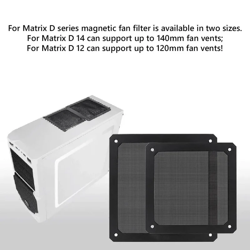 LDPCSJ Magnetic Frame Dust Filter 8-14cm Mesh Cover Net Guard for PC Computer Case Cooling Fan Power Supply Chassis with Hole