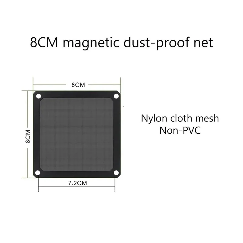 LDPCSJ Magnetic Frame Dust Filter 8-14cm Mesh Cover Net Guard for PC Computer Case Cooling Fan Power Supply Chassis with Hole