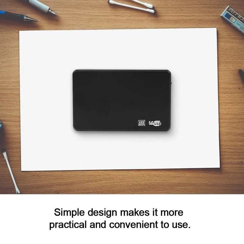 USB 3.0 HDD Enclosure 2.5" SATA HDD SSD External Hard Drive Case 5Gbps High Speed External Hard Drive Disk Box for PC Laptop PS5