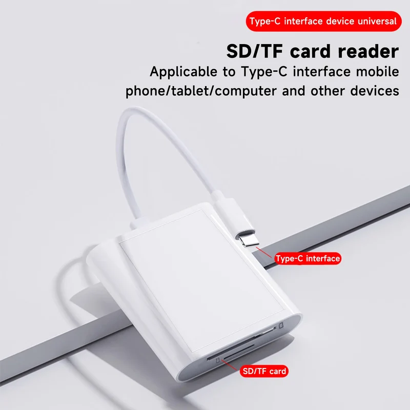 2 in 1 OTG Type C Card Reader USB Flash Drive SD/TF Memory Card Adapter for Smartphones And Tablets