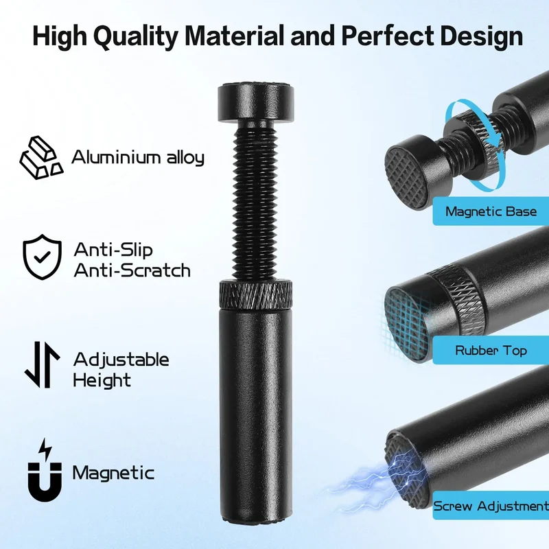 TEUCER Graphics Card GPU Holder Adjustable Telescopic Rotary Screw Magnetic Anti-Slip Support Vertical GPU Video Card Bracket