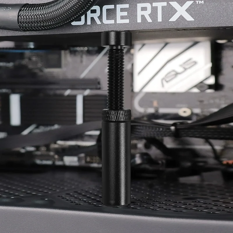 TEUCER Graphics Card GPU Holder Adjustable Telescopic Rotary Screw Magnetic Anti-Slip Support Vertical GPU Video Card Bracket