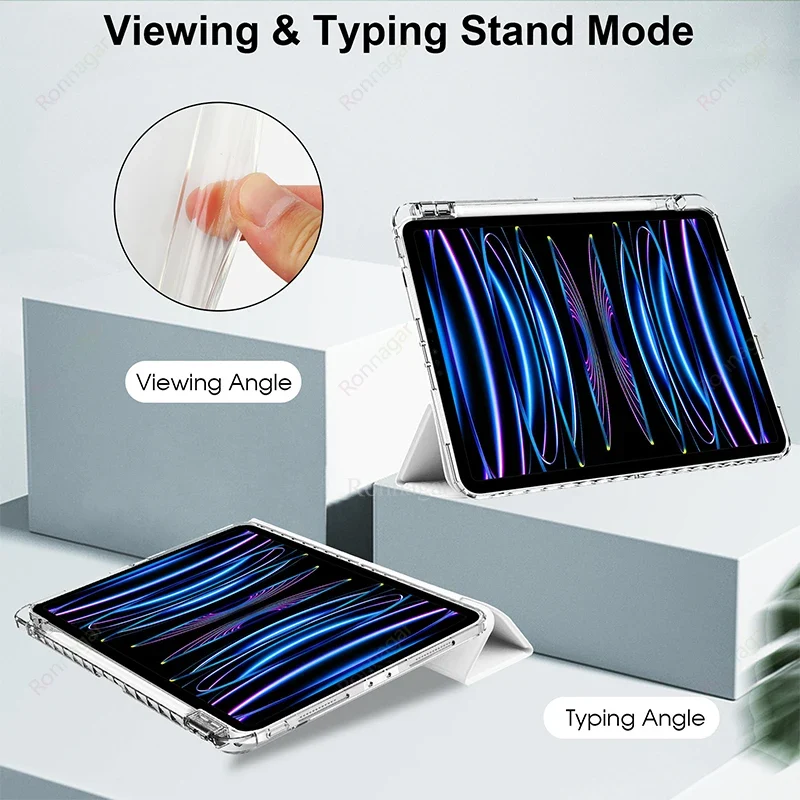With Pencil Holder Case for iPad A16 A19 12th 11th 2026 Air11 13 Air8 M4 M3 M2 Pro11 12.9 13 M4 M5 Air4 5 10 9 8 7 9.7 10.2 10.5